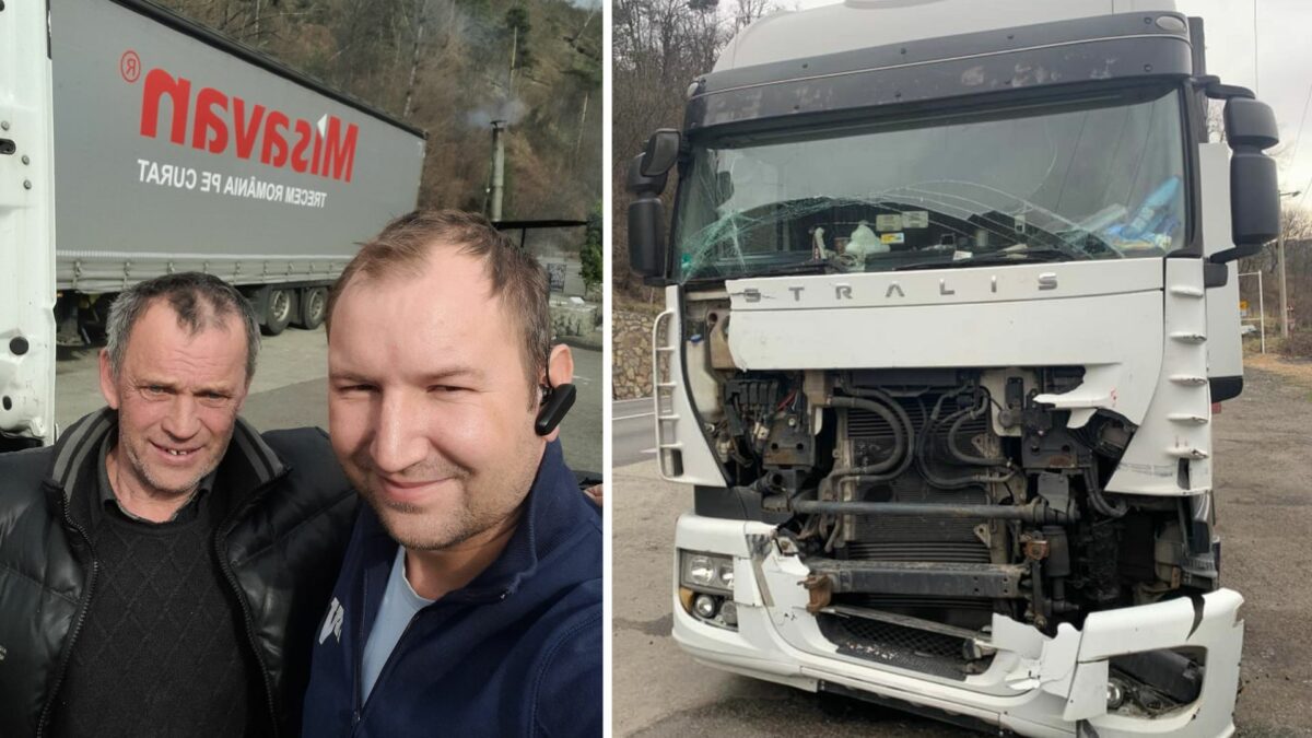 șofer de tir din ucraina abandonat de patron pe valea oltului - trăiește din mila oamenilor și doarme în cabină