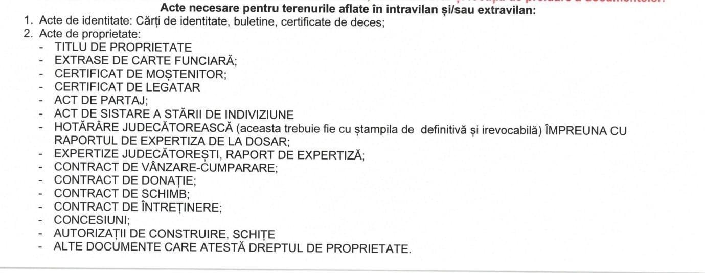 a început cadastrarea gratuită la șelimbăr - ce acte sunt necesare