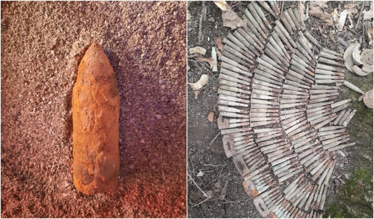 proiectil, muniție și cartușe găsite pe valea avrigului și la tocile
