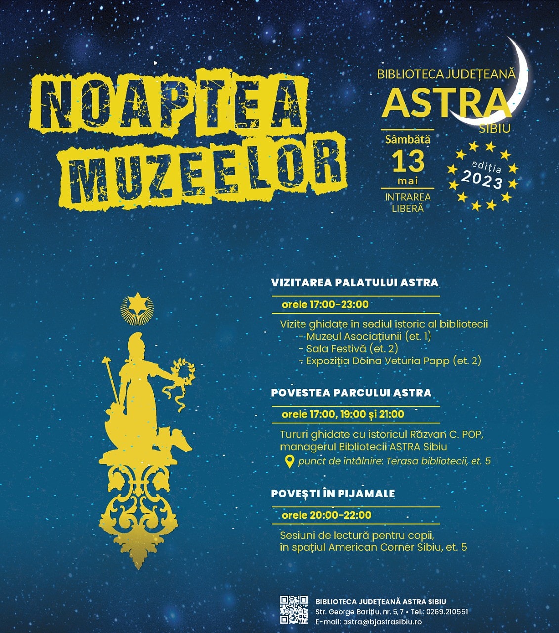 Noaptea Muzeelor 2023: Programul de vizitare la Biblioteca Județeană Astra