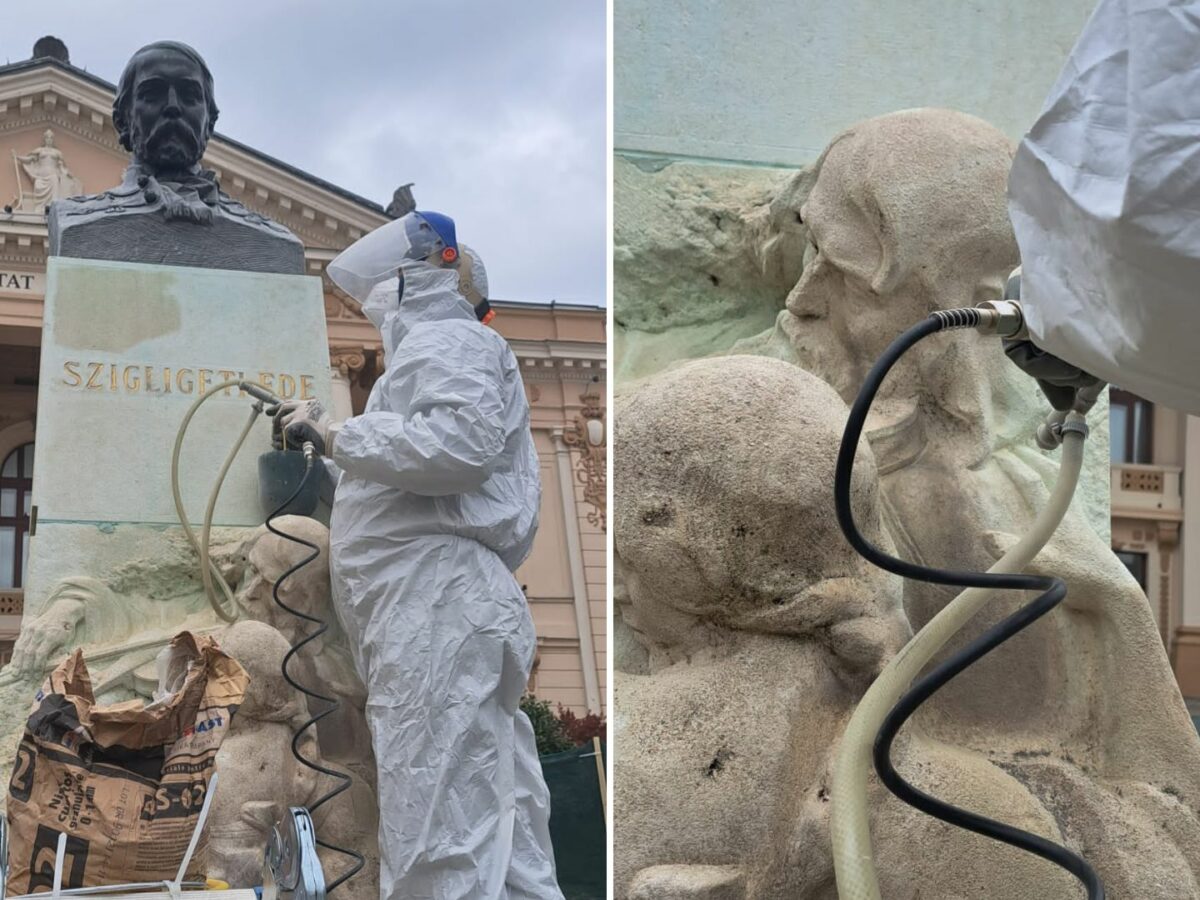 statuie celebră din oradea, readusă la viață de restauratori de la muzeul brukenthal din sibiu