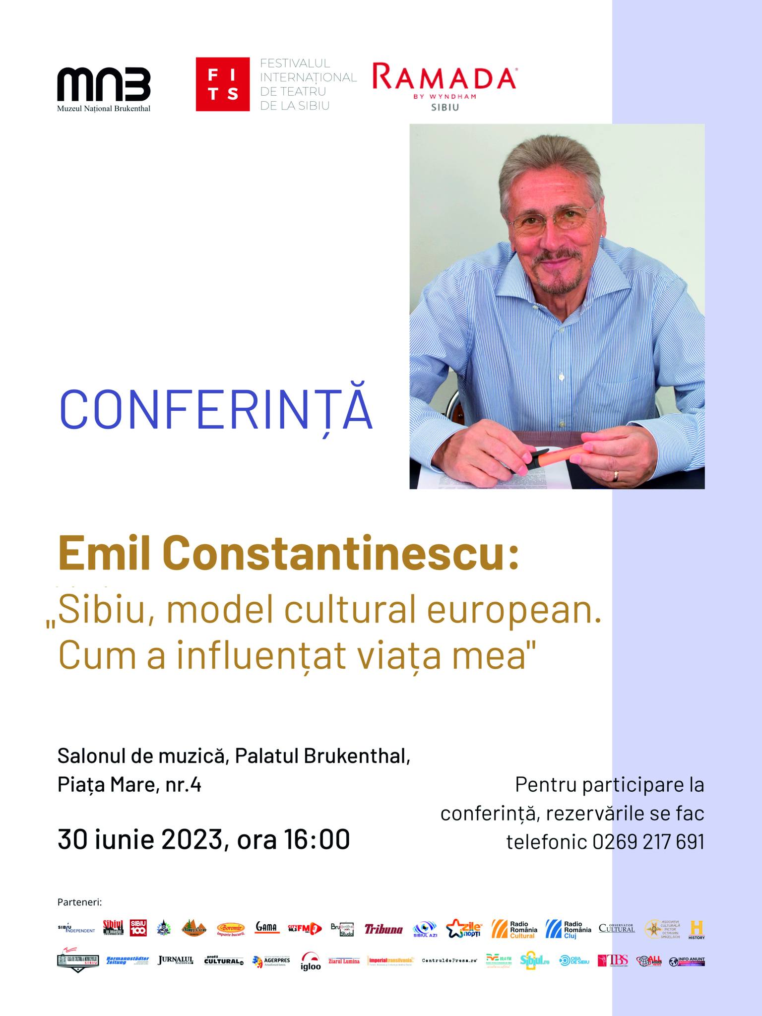 fostul președinte emil constantinescu prezent vineri la sibiu - va susține o conferință la muzeul brukenthal pe tema ”sibiul, model european”