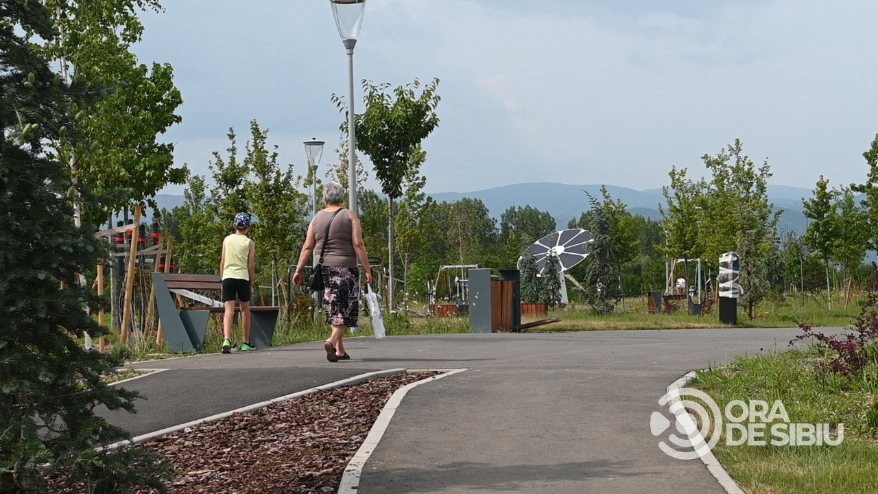 Imagini noi din Belvedere. Cel mai nou parc al Sibiului se deschide în august