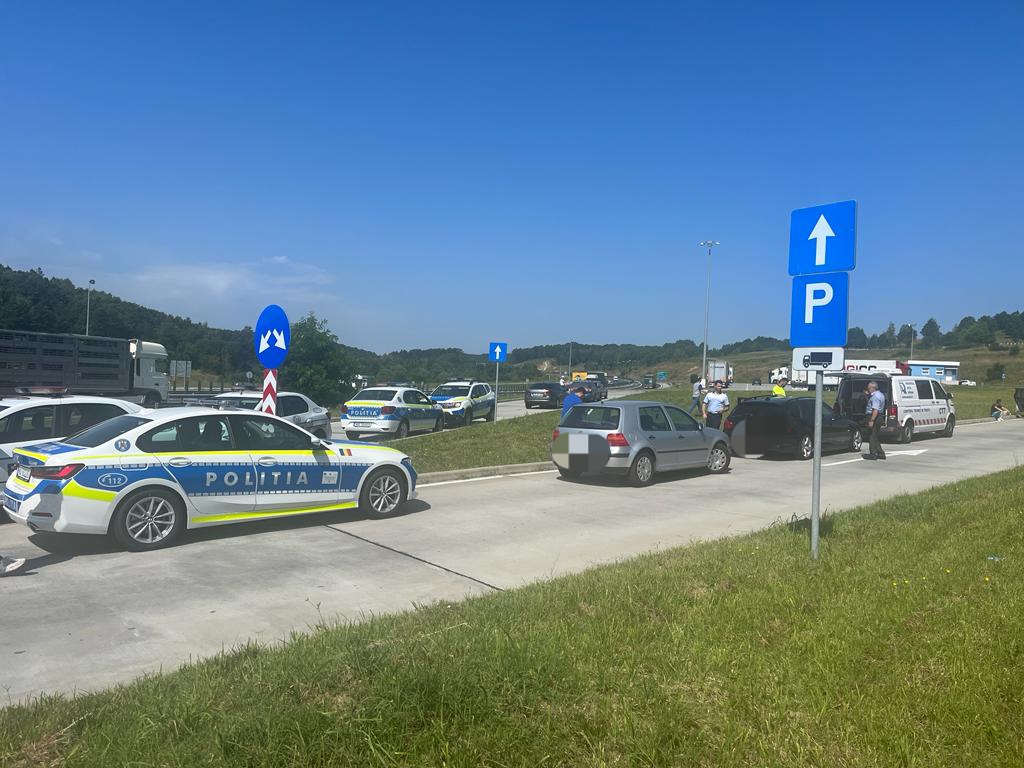 Razie de amploare pe autostradă la Sibiu - Sancțiuni pe bandă rulantă și șoferi lăsați fără permise de conducere