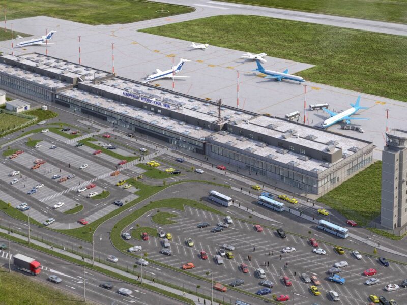 foto - lucrările la noul terminal de la aeroportul sibiu au trecut de jumătate - constructor: ”suntem în grafic și cu execuția. se muncește 24 din 24”