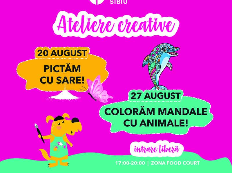 shopping city sibiu organizează ateliere creative pentru copii: pictură cu sare, mandale cu animale și creioane cu antene