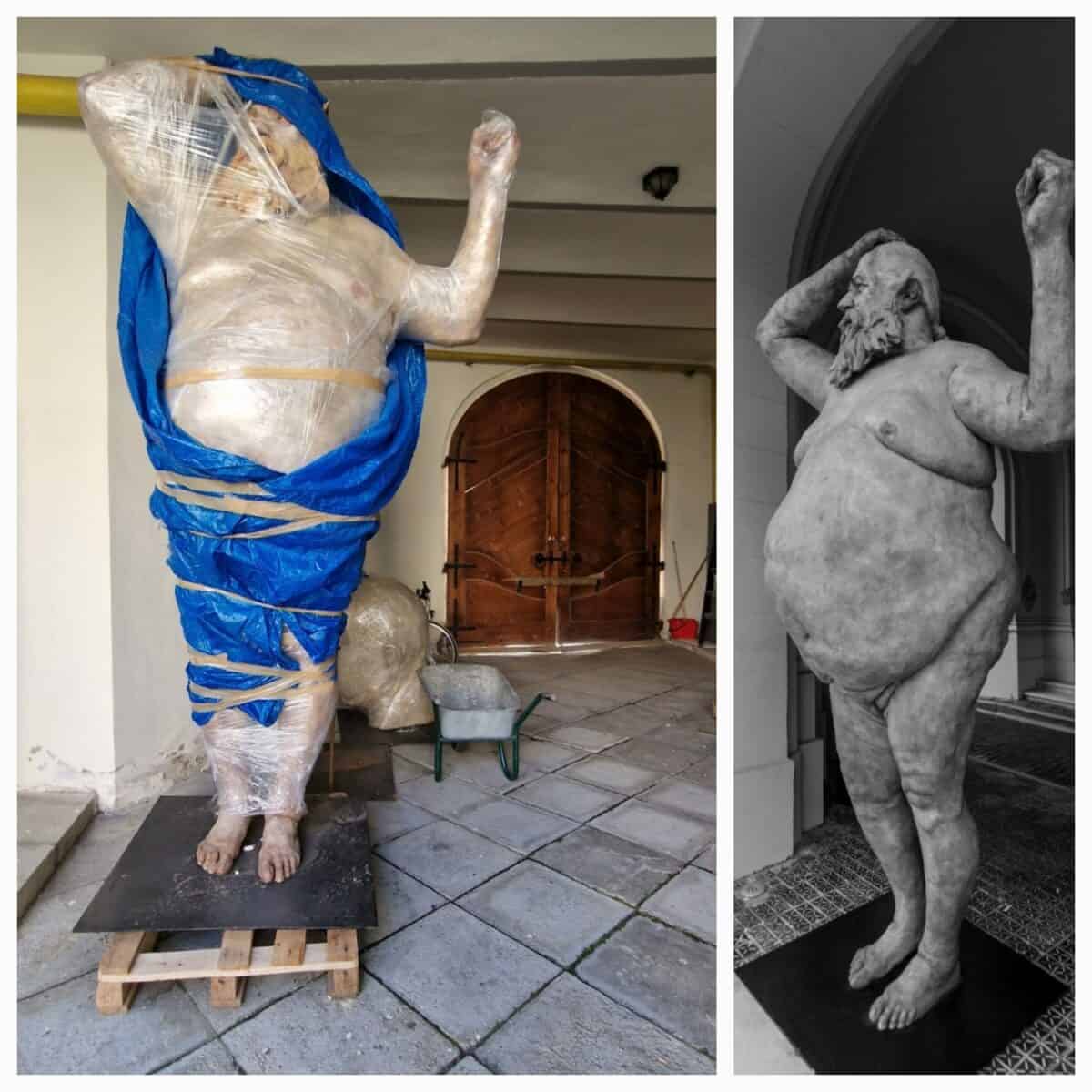 exclusiv una dintre cele mai mari sculpturi văzute vreodată în sibiu va fi expusă la brukenthal în septembrie(foto, video)