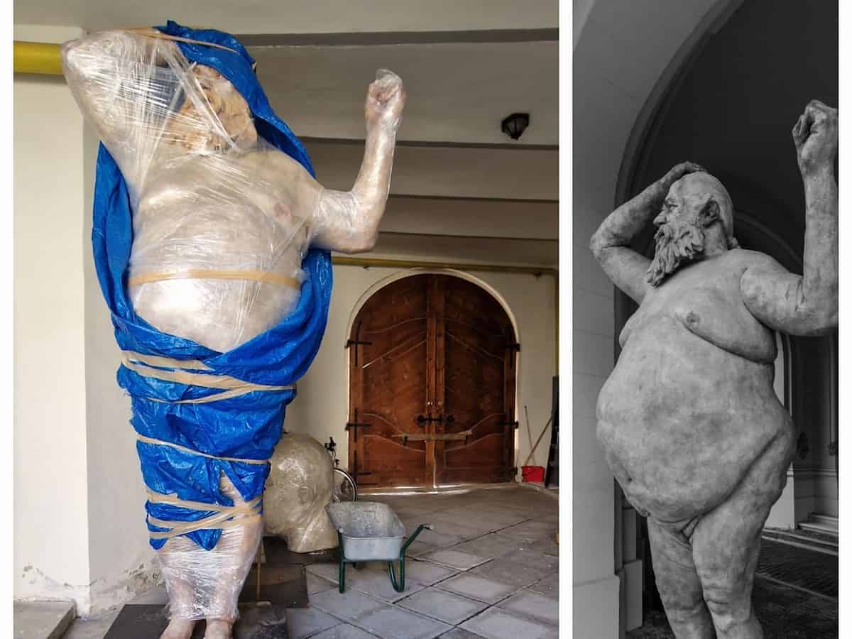 exclusiv una dintre cele mai mari sculpturi văzute vreodată în sibiu va fi expusă la brukenthal în septembrie(foto, video)