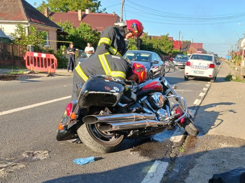 motociclist din sibiu rănit într-un accident la cluj
