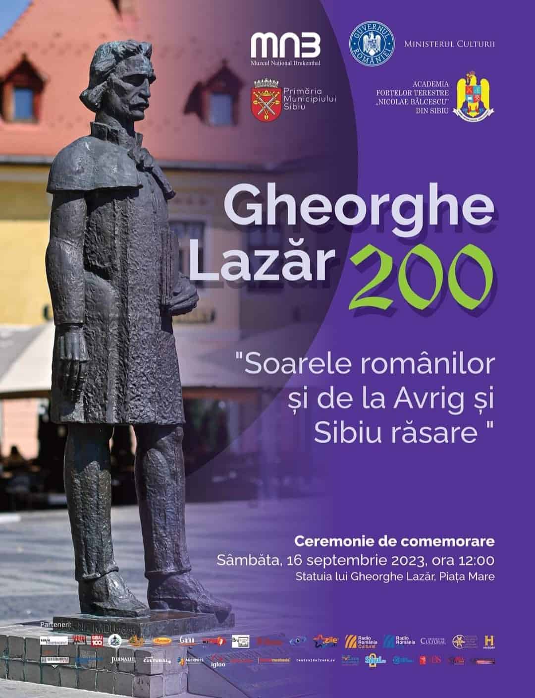 gheorghe lazăr, comemorat sâmbătă în piața mare din sibiu