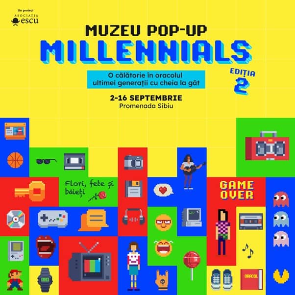 expoziție în premieră la promenada sibiu: sibienii sunt invitați să descopere universul generațiilor din anii '80 și '90 la muzeul pop-up „generația millennials”