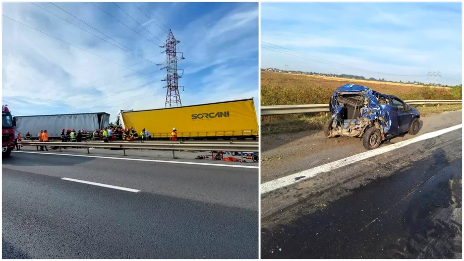 accident grav pe autostrada a1. cinci oameni au murit (foto, video)