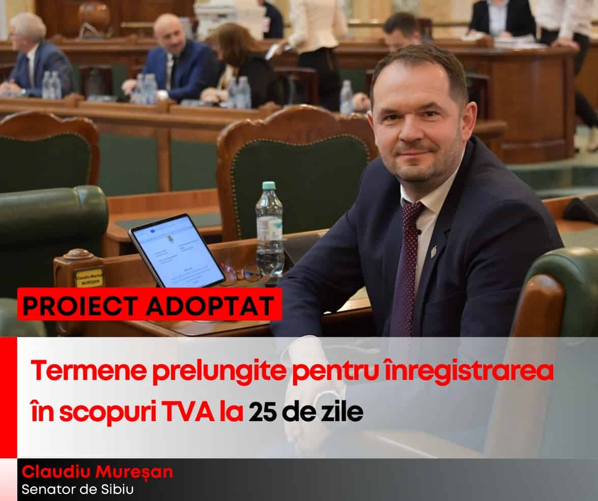 proiect inițiat de senatorul claudiu mureșan, adoptat de senat. sprijin pentru firme și contabili