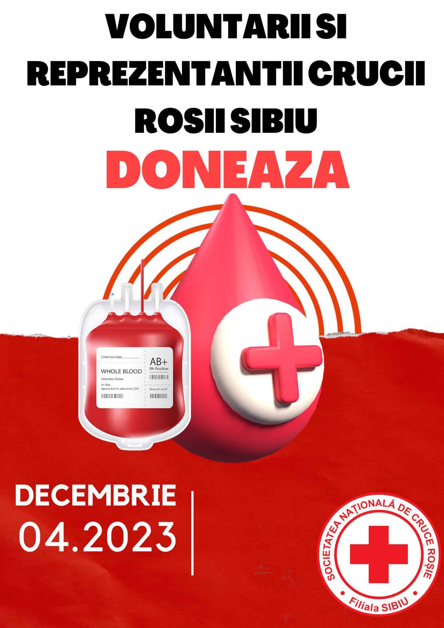 crucea roșie sibiu te invită să salvezi vieți: ”fiecare picătură de sânge donată contează”