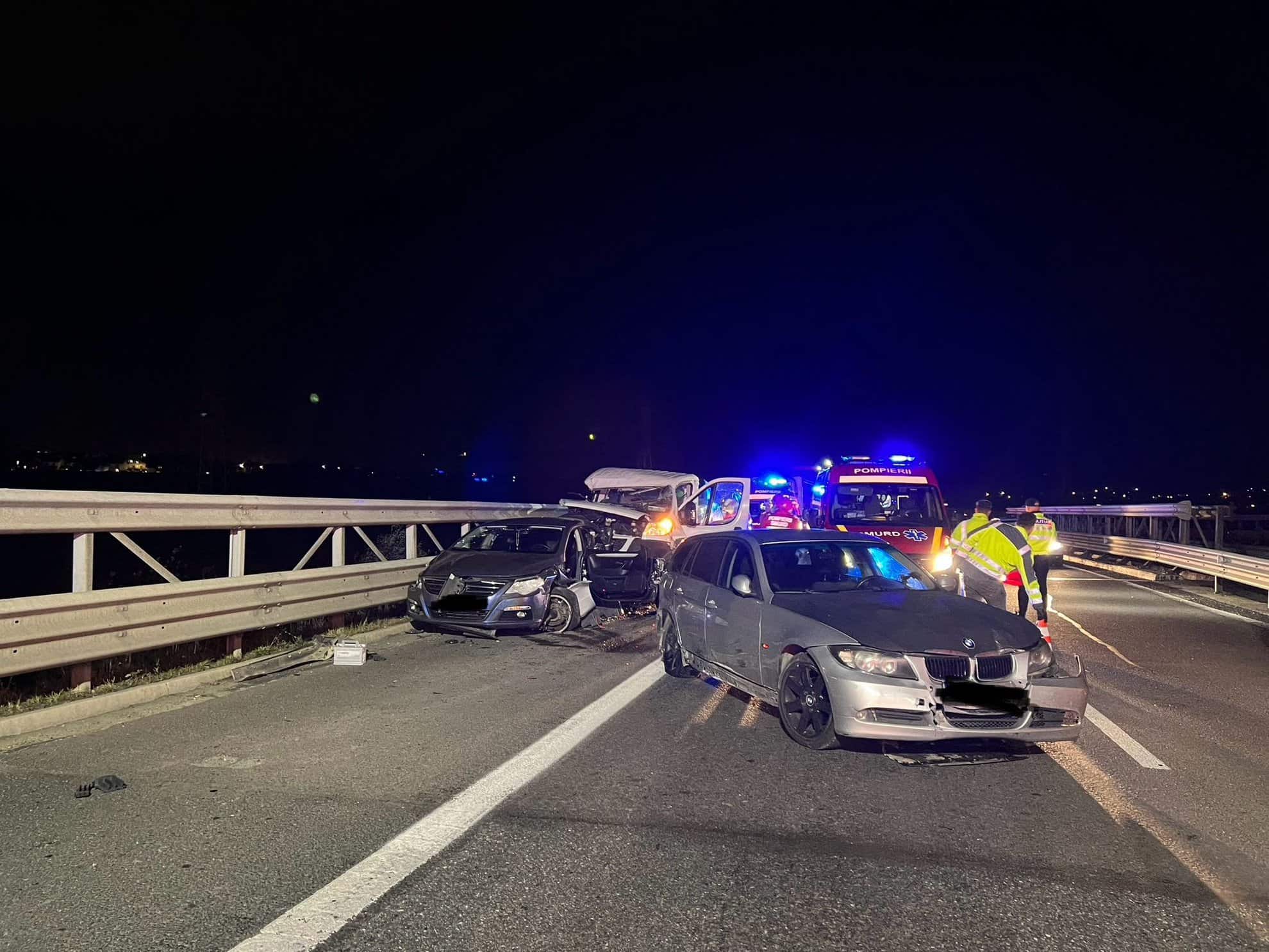 accident cu 6 mașini și 8 răniți pe autostrada a1 la cisnădie. a fost activat planul roșu de intervenție (update foto)