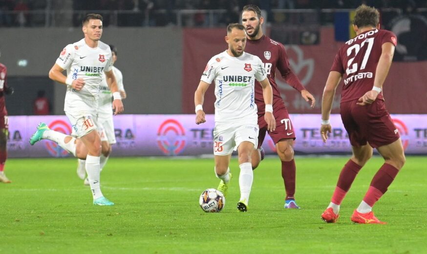 Victorie uriașă pentru Sibiu cu CFR Cluj. Gol fabulos pentru Neguț și FC Hermannstadt termină turul pe locul patru (foto video)