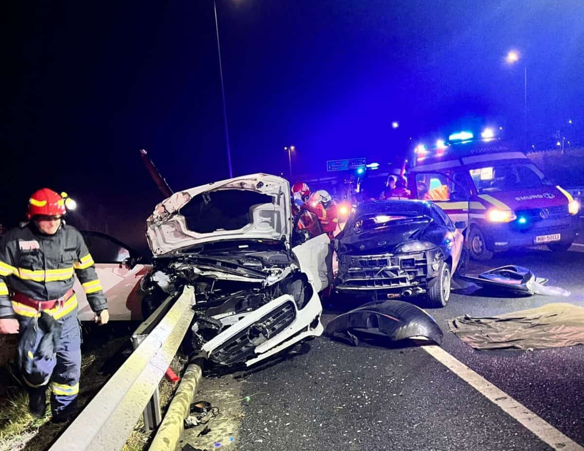 accident grav pe autostrada a1 la săliște. tânără descarcerată și dusă la spital (foto)