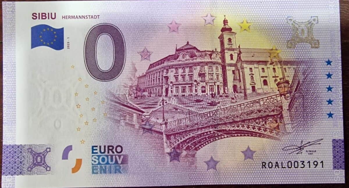 Muzeul Brukenthal a lansat bancnota de zero euro. Suvenirul poate fi cumpărat cu 17 lei