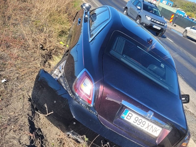 rolls-royce-ul lui gigi becali, implicat într-un accident pe centura bucureștiului