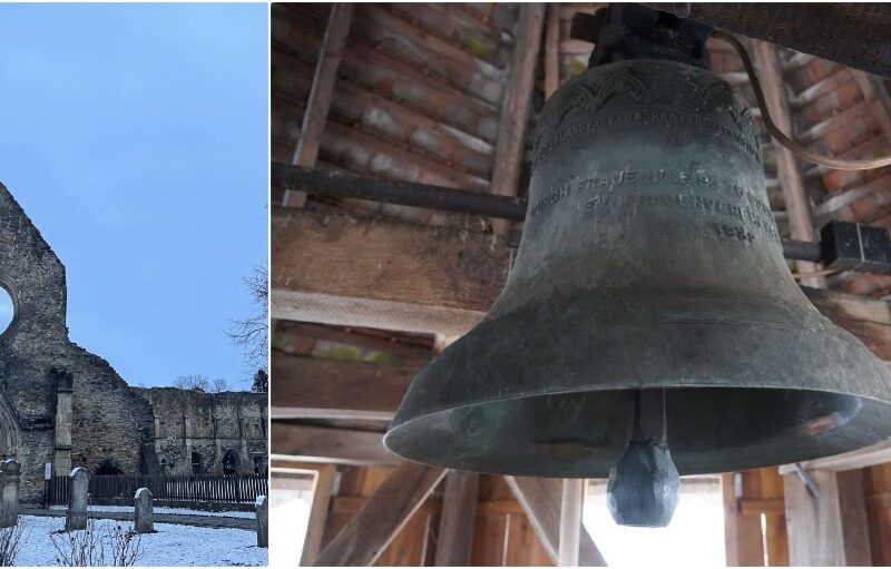 povestea clopotului din cetatea de la cârța. femeile din sat au muncit aproape 16 ani ca să strângă banii pentru cumpărarea acestuia