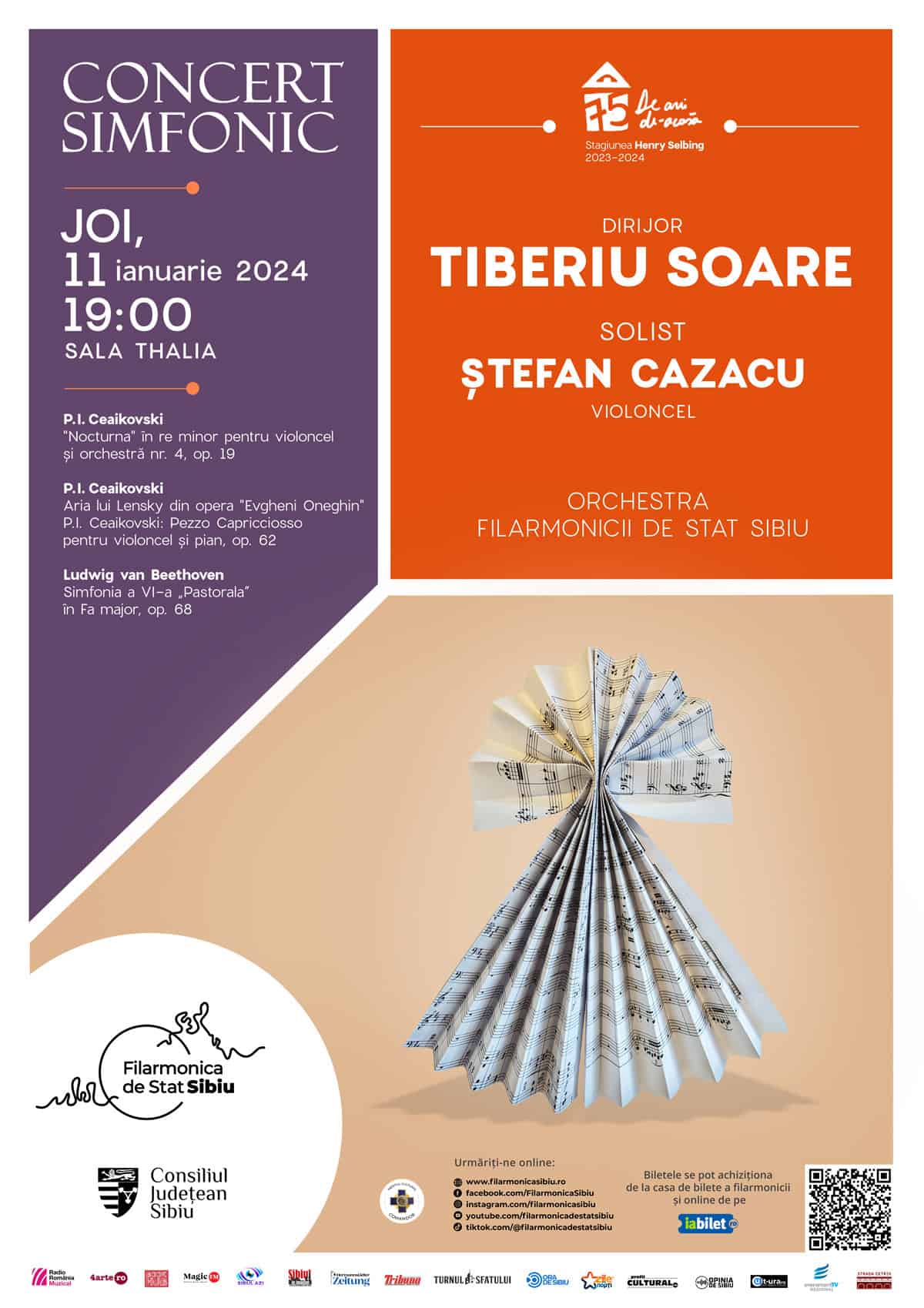 Două evenimente muzicale importante în această săptămână la Filarmonica de Stat Sibiu