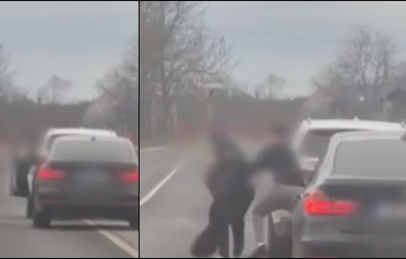 doi șoferi s-au luat la bătaie pe dn1 între sibiu și făgăraș. două femei au fost și ele lovite (video)