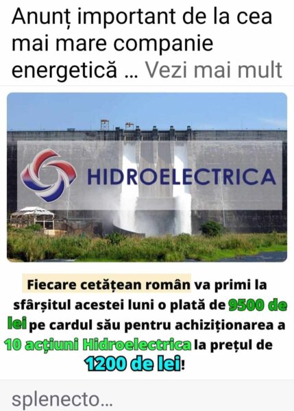 val de tentative de fraudă în numele enel şi hidroelectrica. atenție la postările false din mediul online