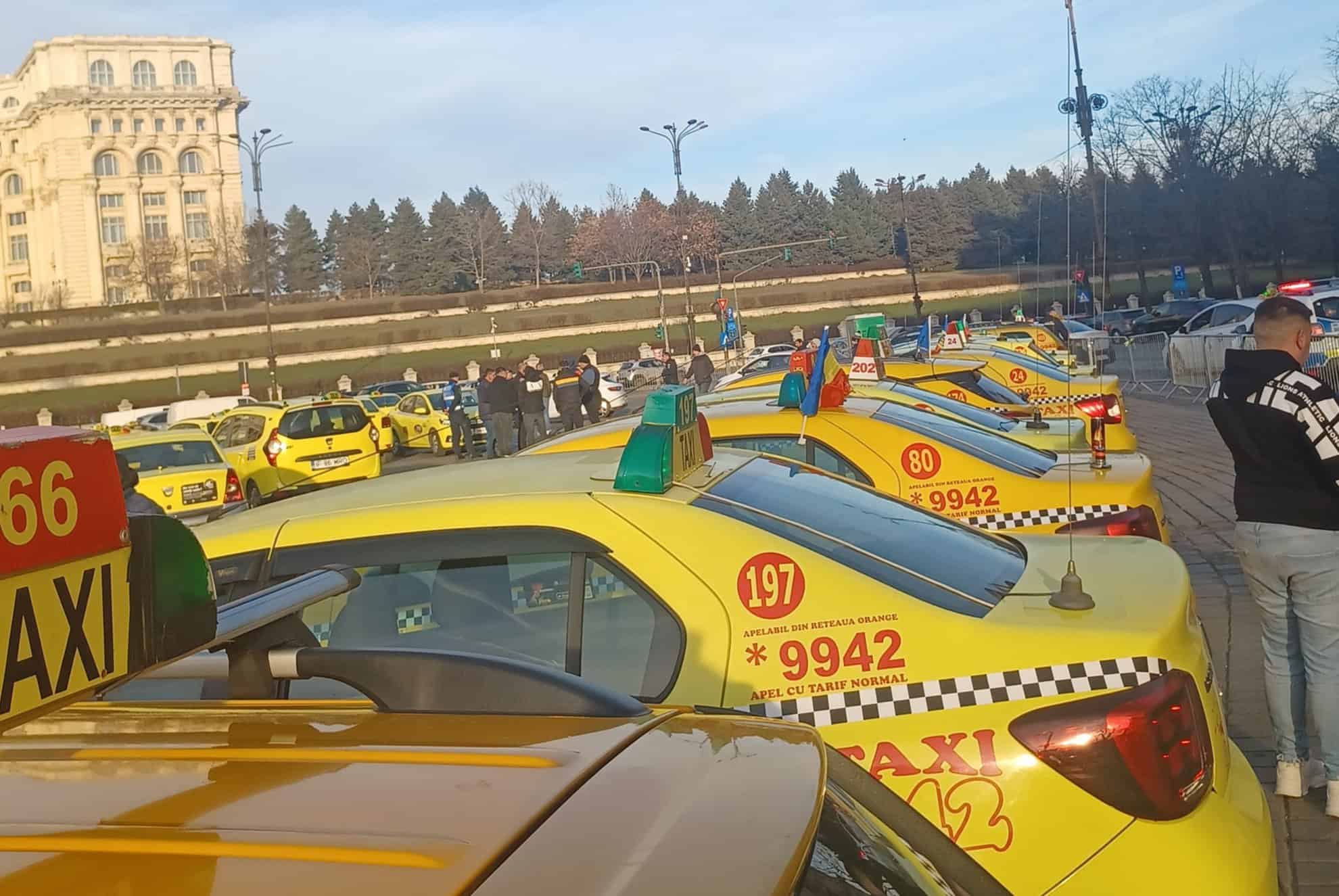 zeci de taximetriști din sibiu participă la protestul din bucurești. sibian: „ne dorim îmbunătățirea activității de taximetrie” (foto)