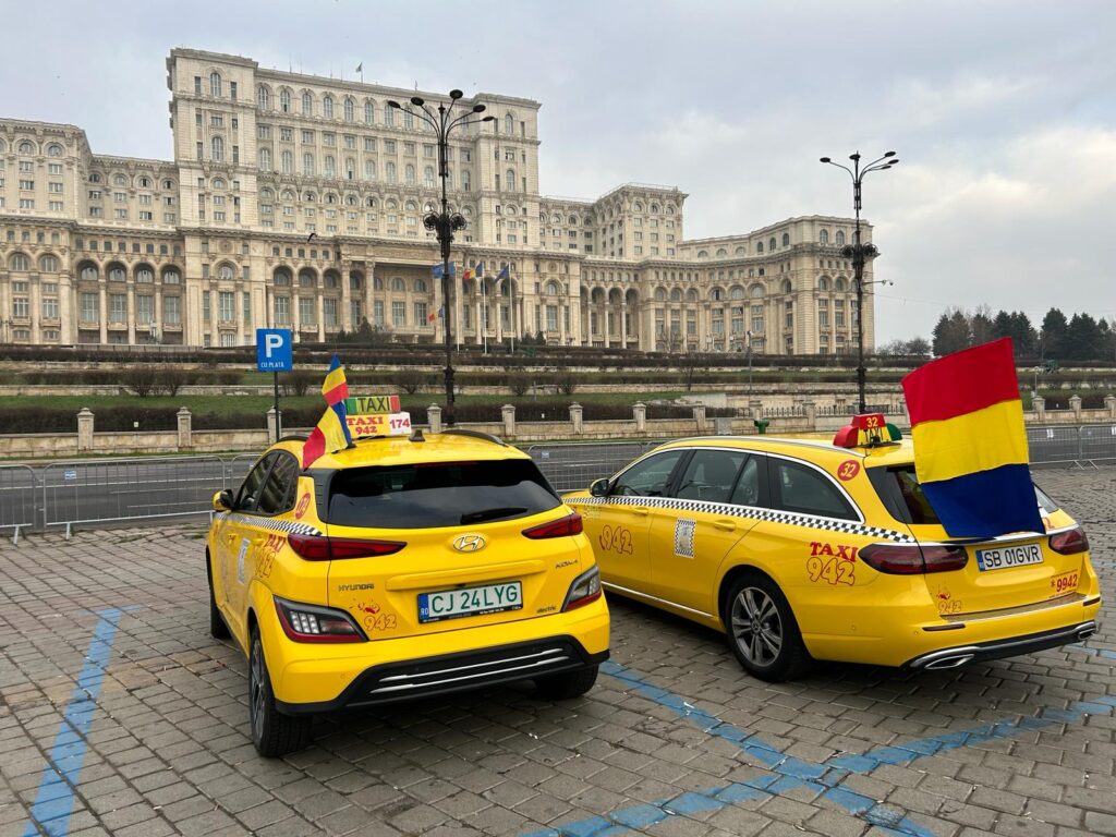 peste 50 de taximetriști sibieni participă la protestul din bucurești. „dacă este cazul, va ține și trei zile” (foto)