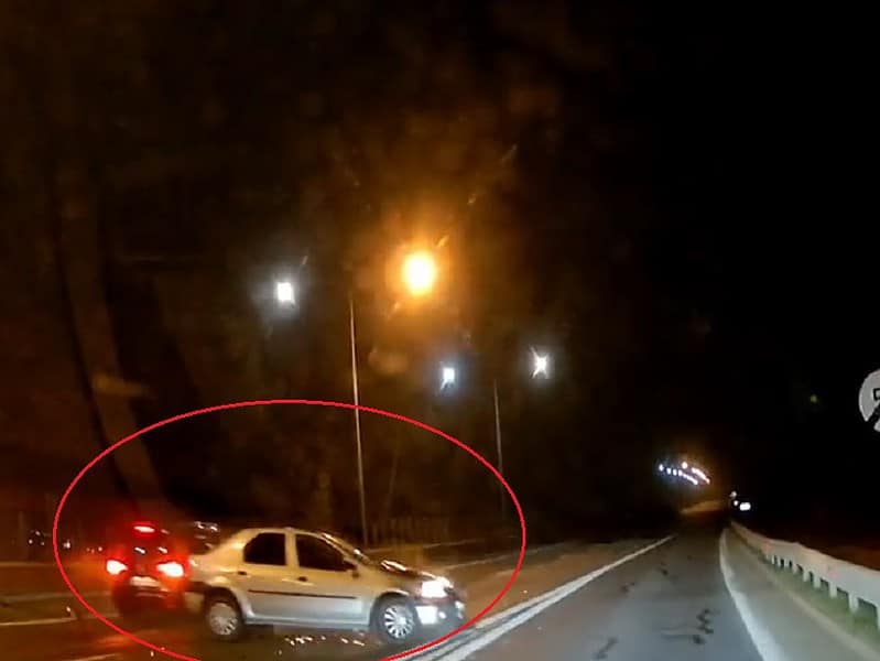 accident la ieșirea de pe autostrada a1 spre agnita. un șofer a vrut să întoarcă în loc nepermis (video)