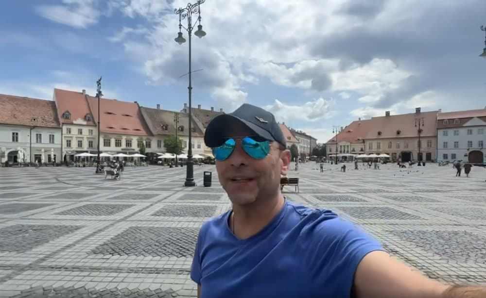 dan negru, impresionat de priveliștea din turnul sfatului. „se vede tare frumos sibiul” (video)