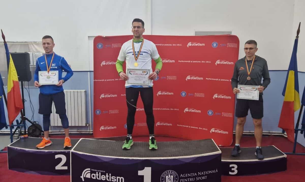 Jandarmul sibian Petrică Țerbea, aur la Campionatul Național de atletism în sală