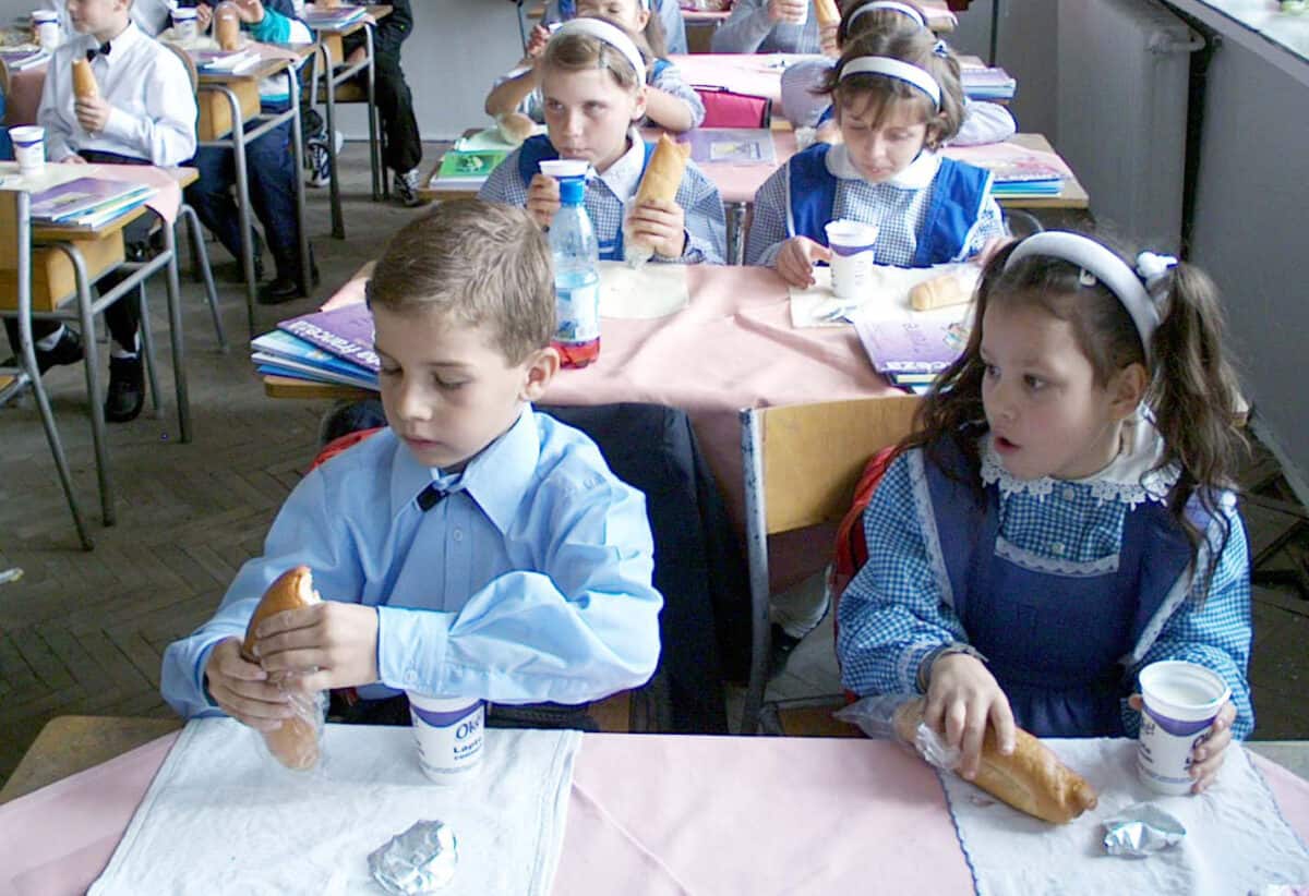 elevii și preșcolarii din județul sibiu vor primi din 4 martie lapte, corn și măr