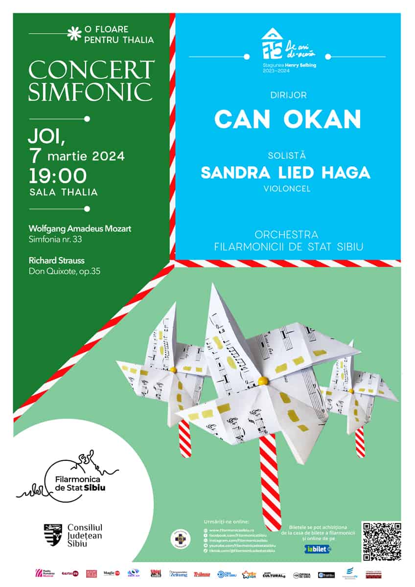 Filarmonica Sibiu prezintă un concert extraordinar cu Sandra Lied Haga și Can Okan