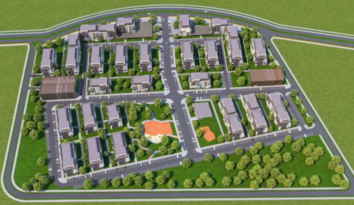 un nou cartier de blocuri pe calea șurii mici, lângă viitorul spital. mii de apartamente și locuri de parcare, un parc și spații pentru birouri