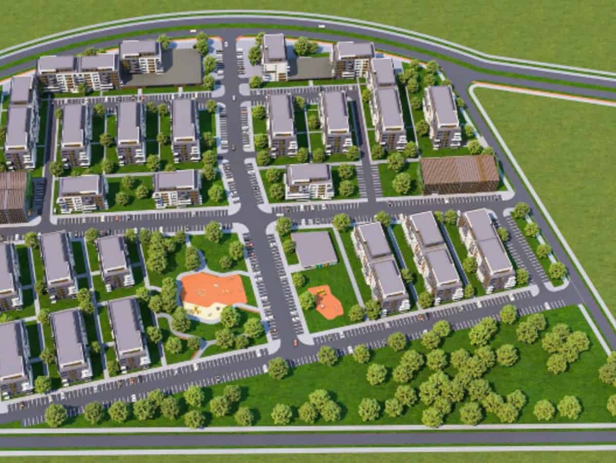 un nou cartier de blocuri pe calea șurii mici, lângă viitorul spital. mii de apartamente și locuri de parcare, un parc și spații pentru birouri