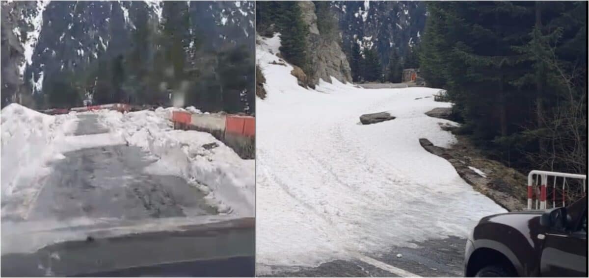 deszăpezirea pe transfăgărășan ar putea începe mai devreme. risc mare de avalanșă din cauza temperaturilor ridicate (video)