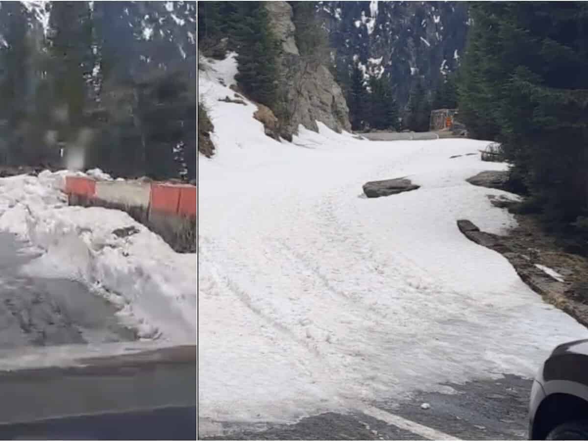 Deszăpezirea pe Transfăgărășan ar putea începe mai devreme. Risc mare de avalanșă din cauza temperaturilor ridicate (video)