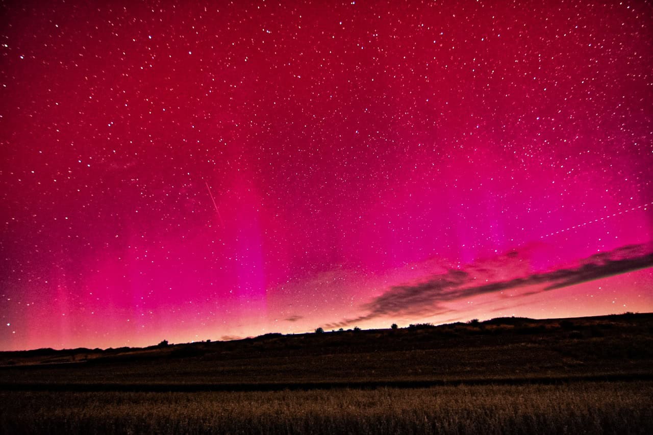 imagini inedite cu aurora boreală vizibilă din sibiu