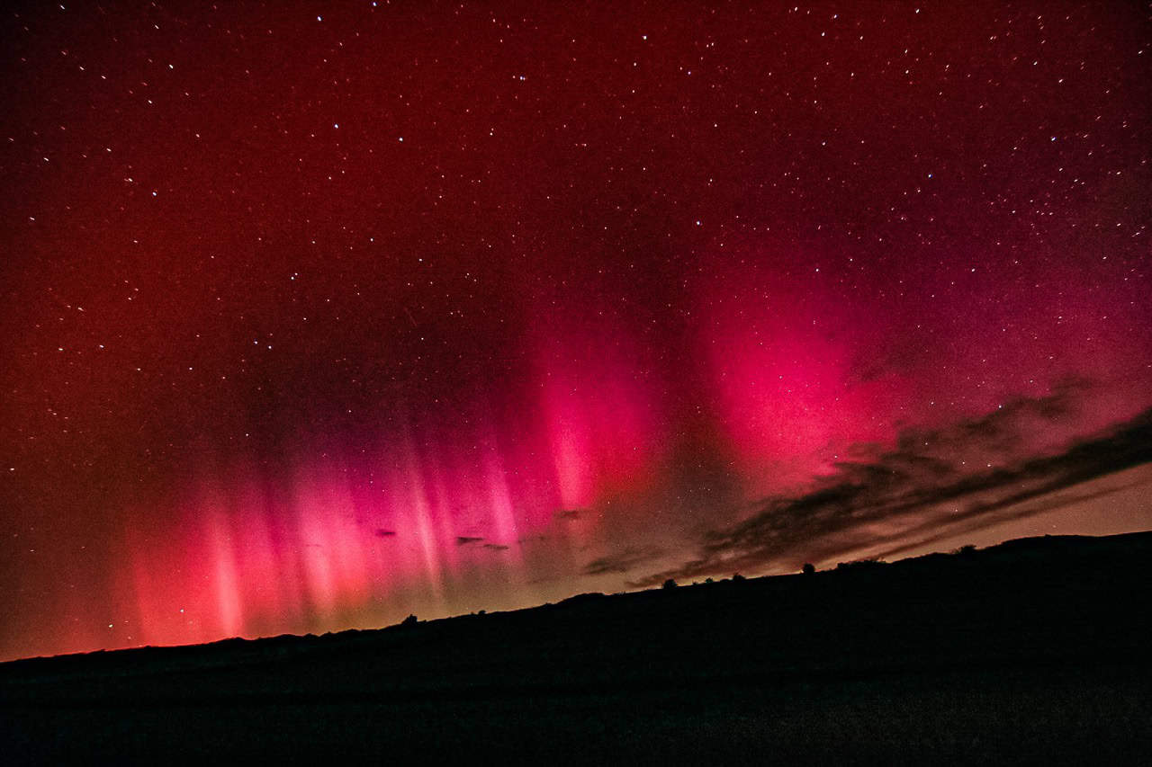 imagini inedite cu aurora boreală vizibilă din sibiu