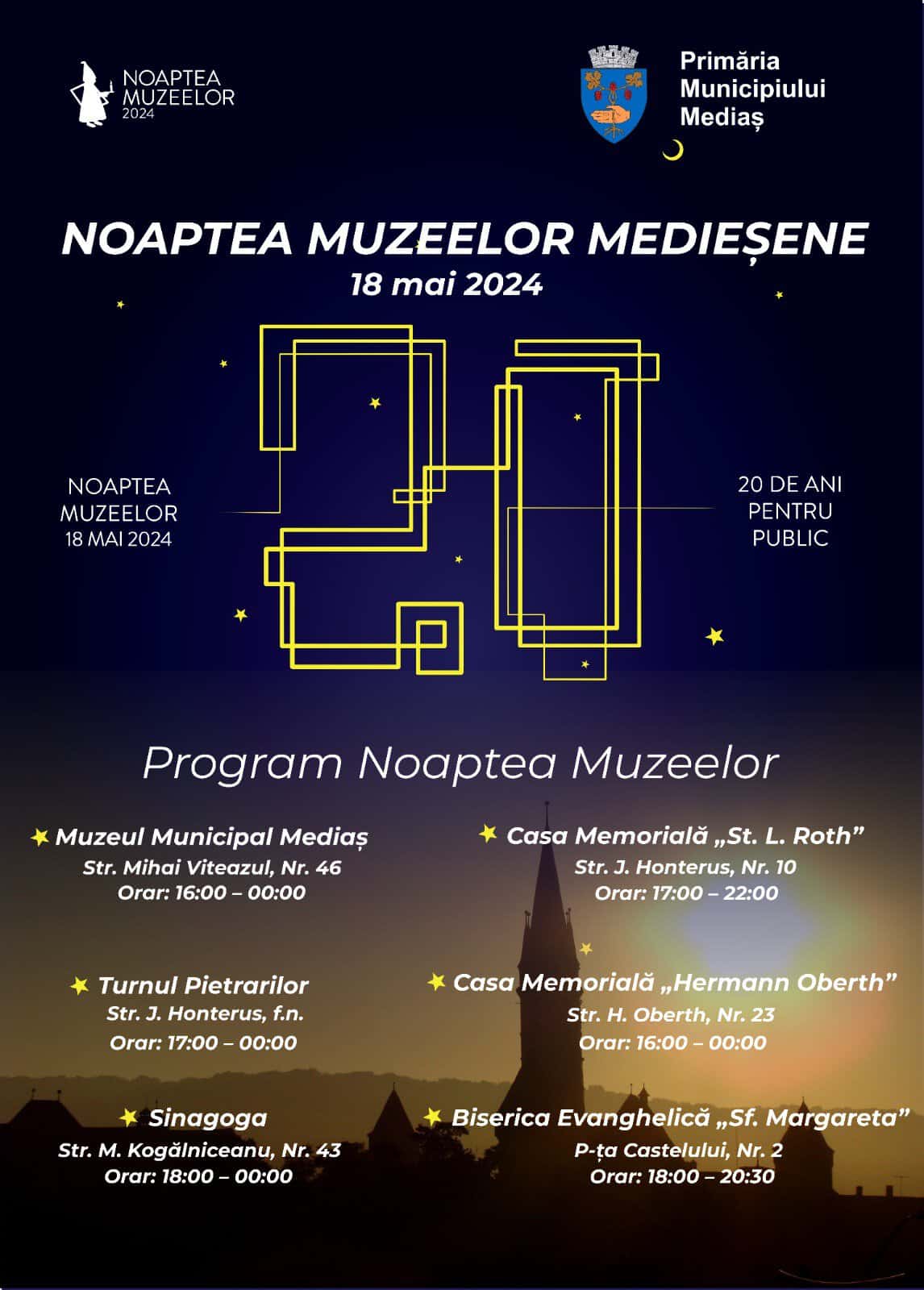 programul evenimentelor organizate de noaptea muzeelor 2024 la mediaș (video)