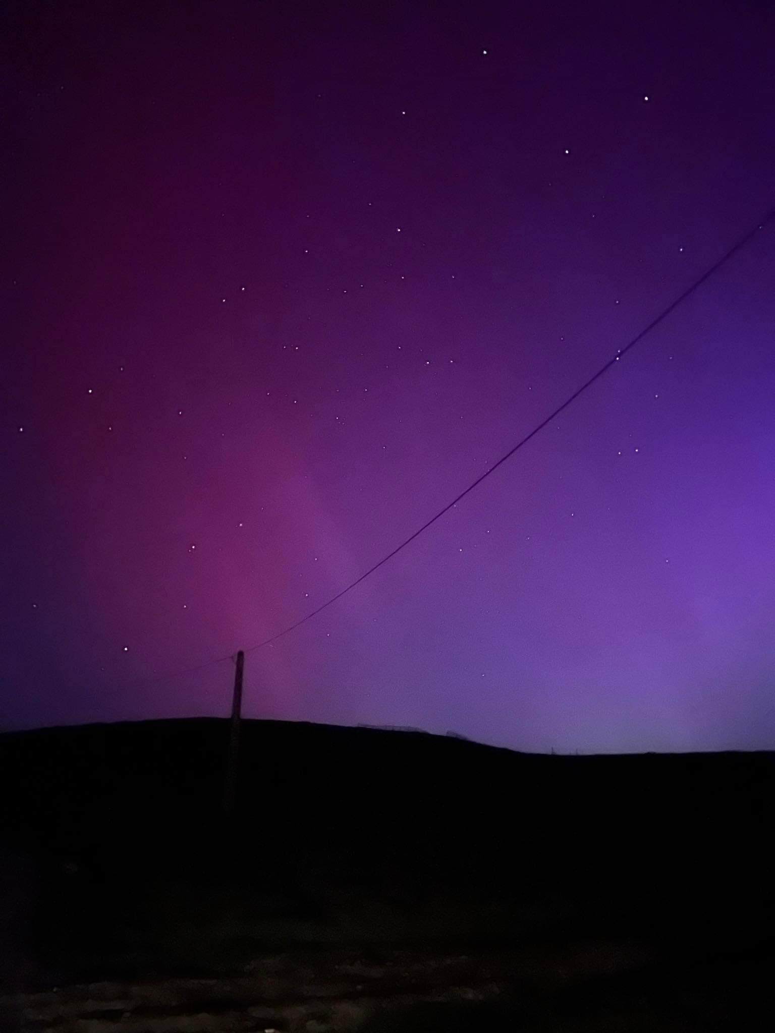 Imagini inedite cu aurora boreală vizibilă din Sibiu