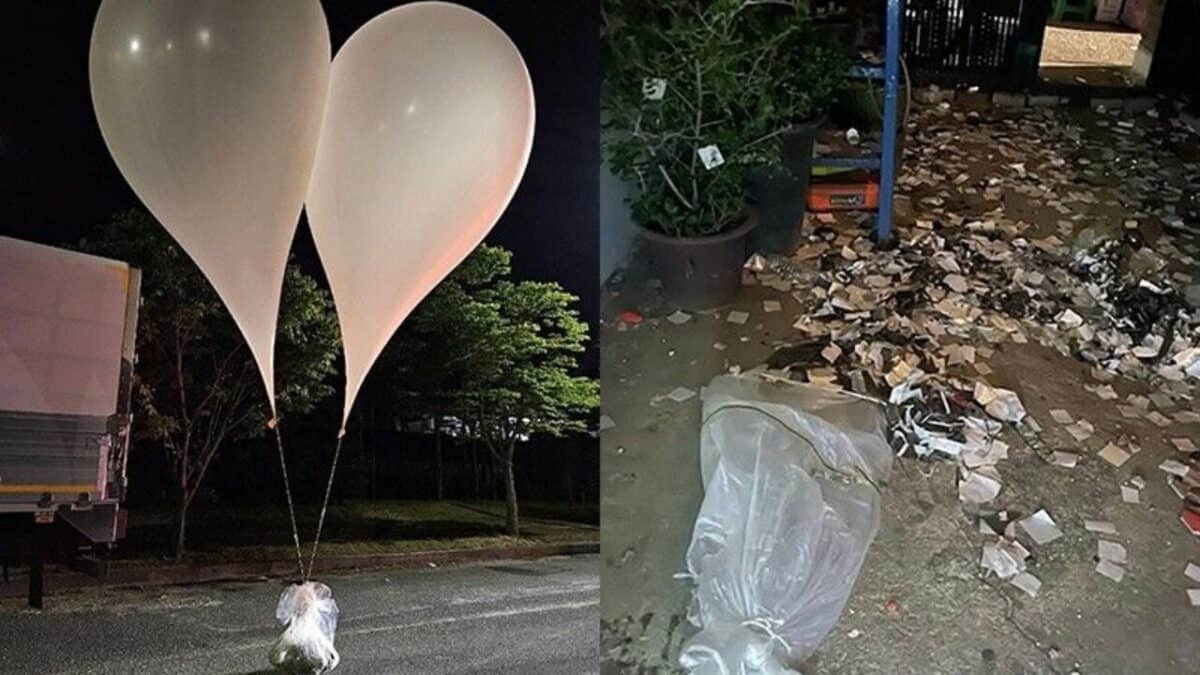 coreea de nord și-a „invadat” vecinii cu baloane pline cu gunoi