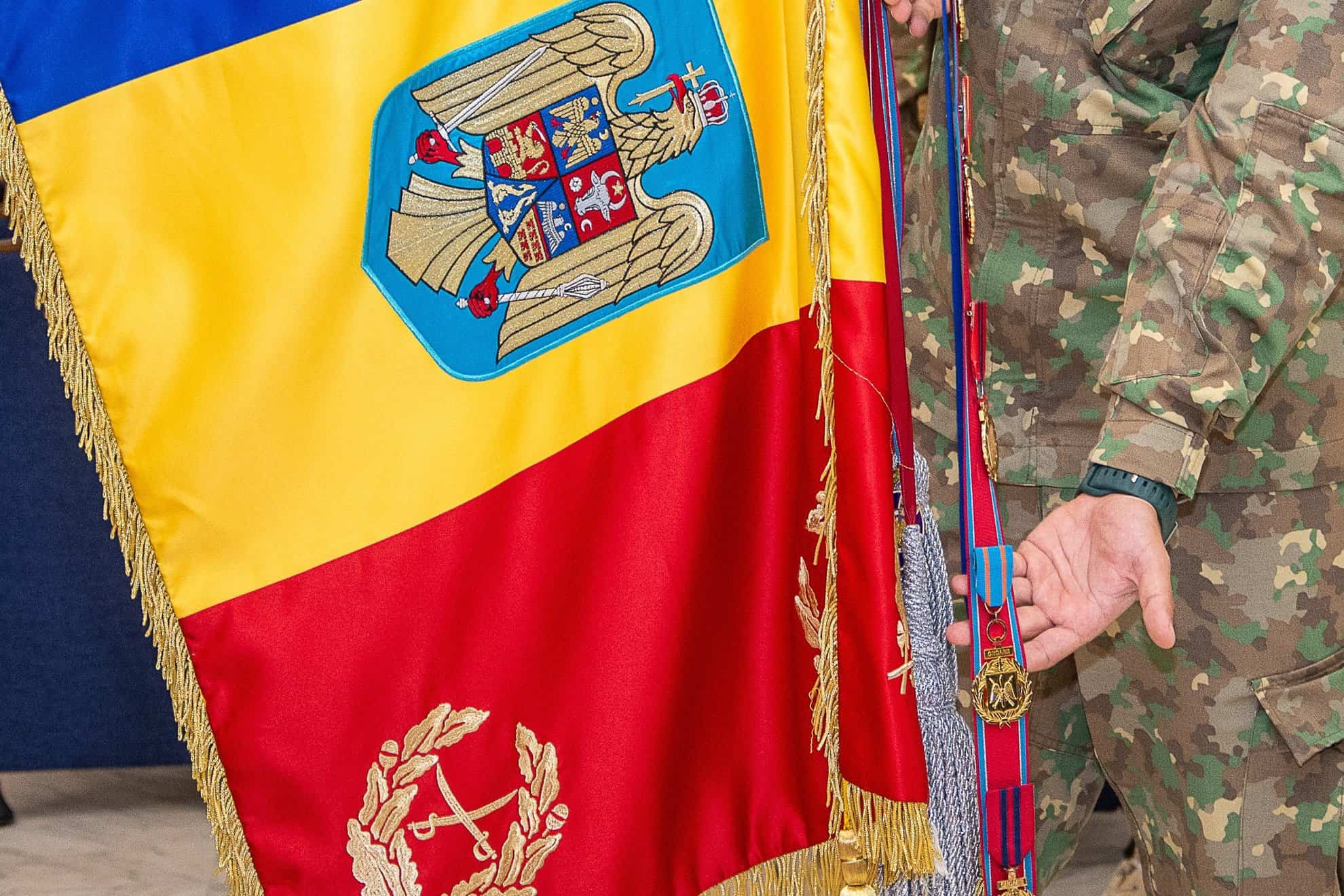 soldații profesioniști din sibiu au primit drapelul de luptă și steagul de identificare al academiei forțelor terestre (foto)