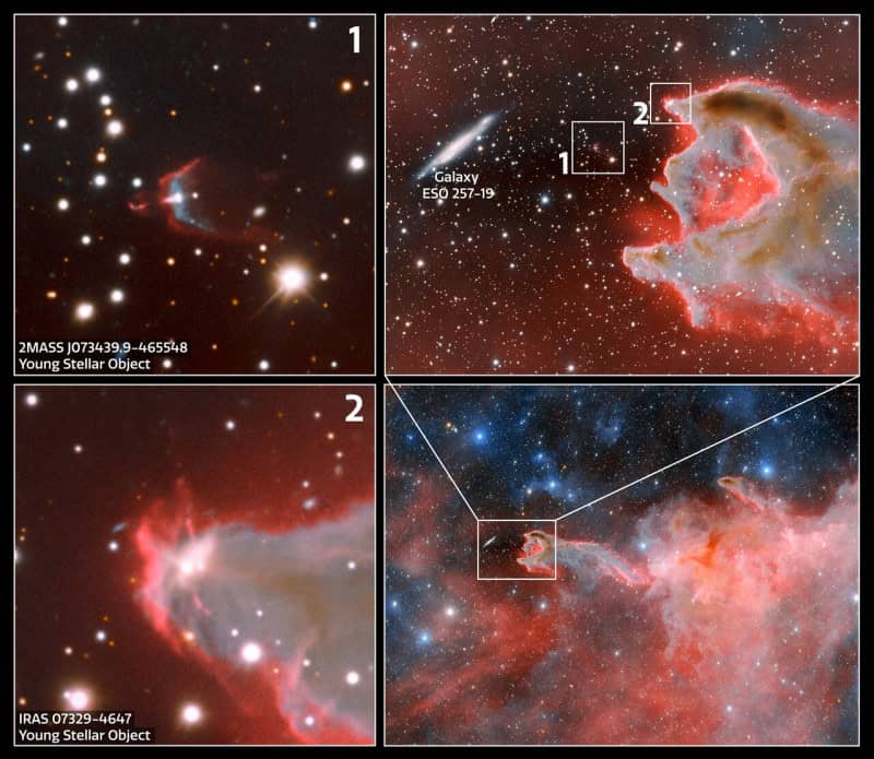 "mâna lui dumnezeu". astronomii surprind o structură cosmică rară asemănătoare unei mâini (foto)