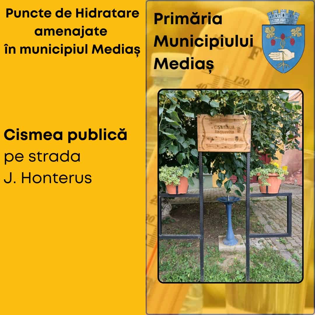primăria municipiului mediaș amenajează puncte de hidratare în oraș