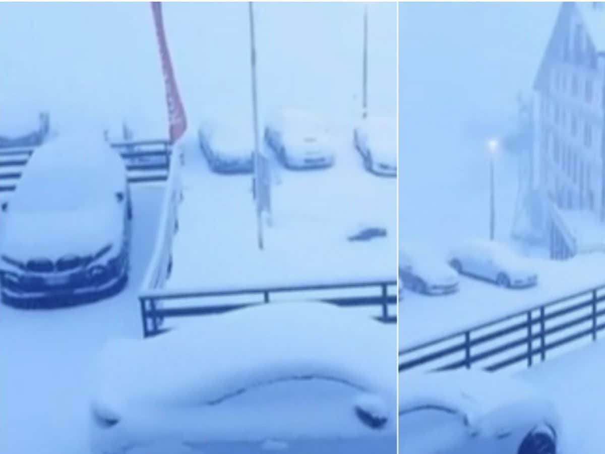 ninsori ca în mijlocul iernii surprinse în plină vară, în nordul italiei (video)