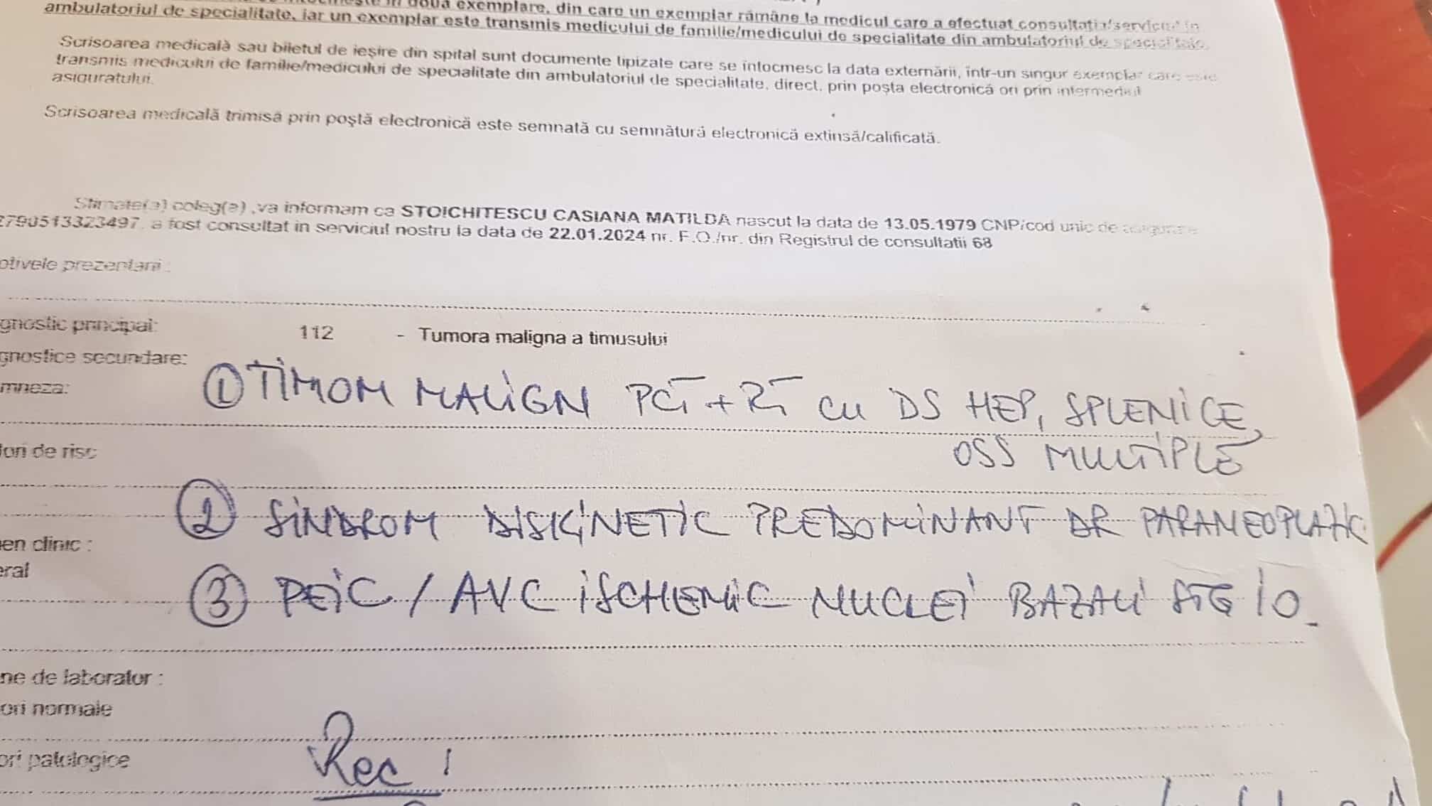 o sibiancă bolnavă de cancer acuză medicii de la upu că au ignorat-o pentru că „nu mai au ce să-i facă”