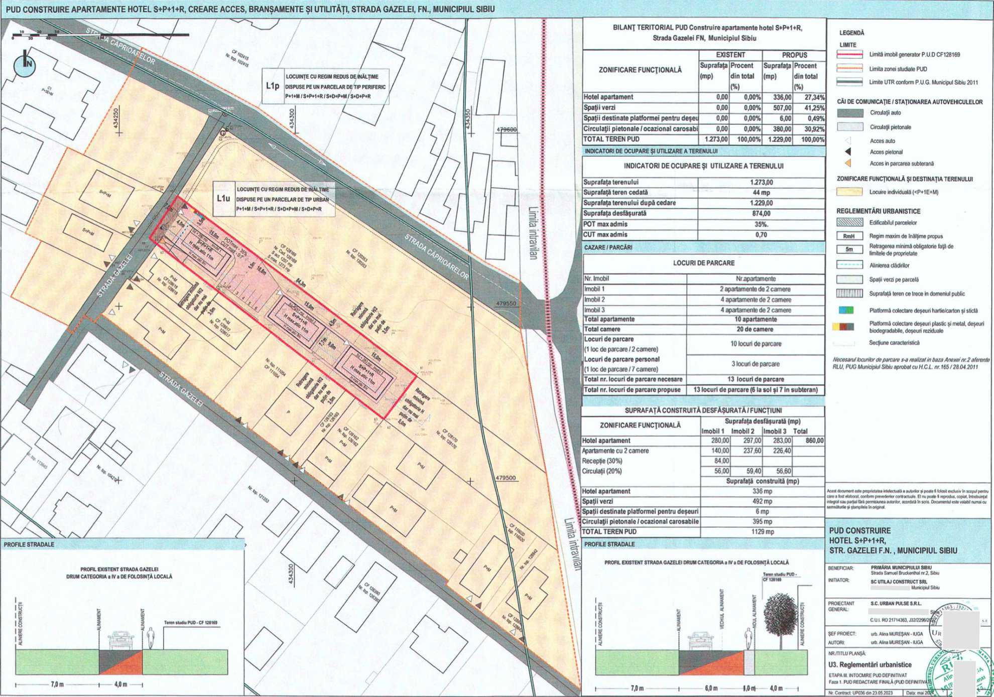 Documentațiile pentru construcția unui hotel pe strada Gazelei din Sibiu, pe masa consilierilor locali