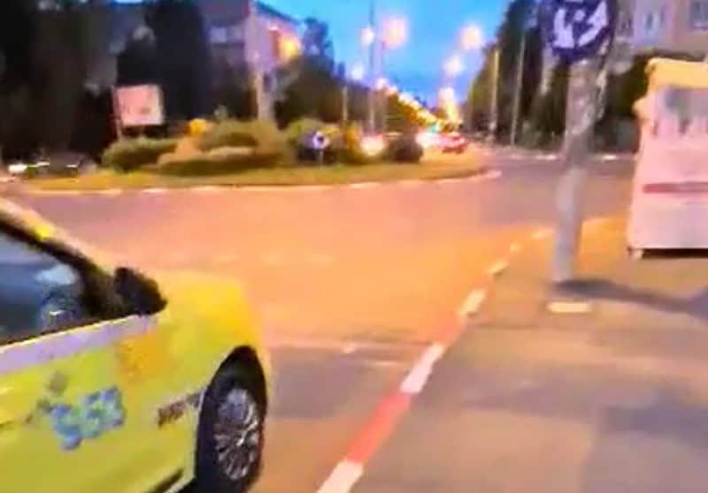 poliția din sibiu acuzată că a sancționat pe nedrept un taximetrist implicat într-o tamponare (video)
